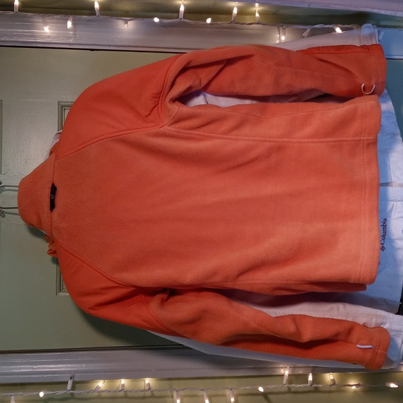 Women's Columbia Sportswear Interchange waterproof breathable white orange coat - Picture 9 of 14